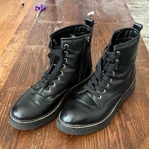 Black madden girl combat boots